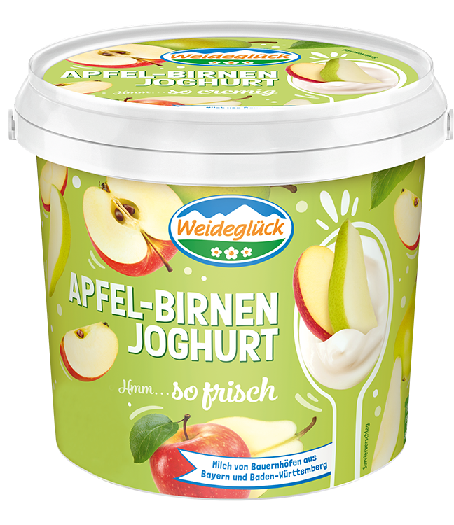 Packshot Weideglück Sommersorte Fruchtjoghurt Zitrone 1000g 1kg Becher
