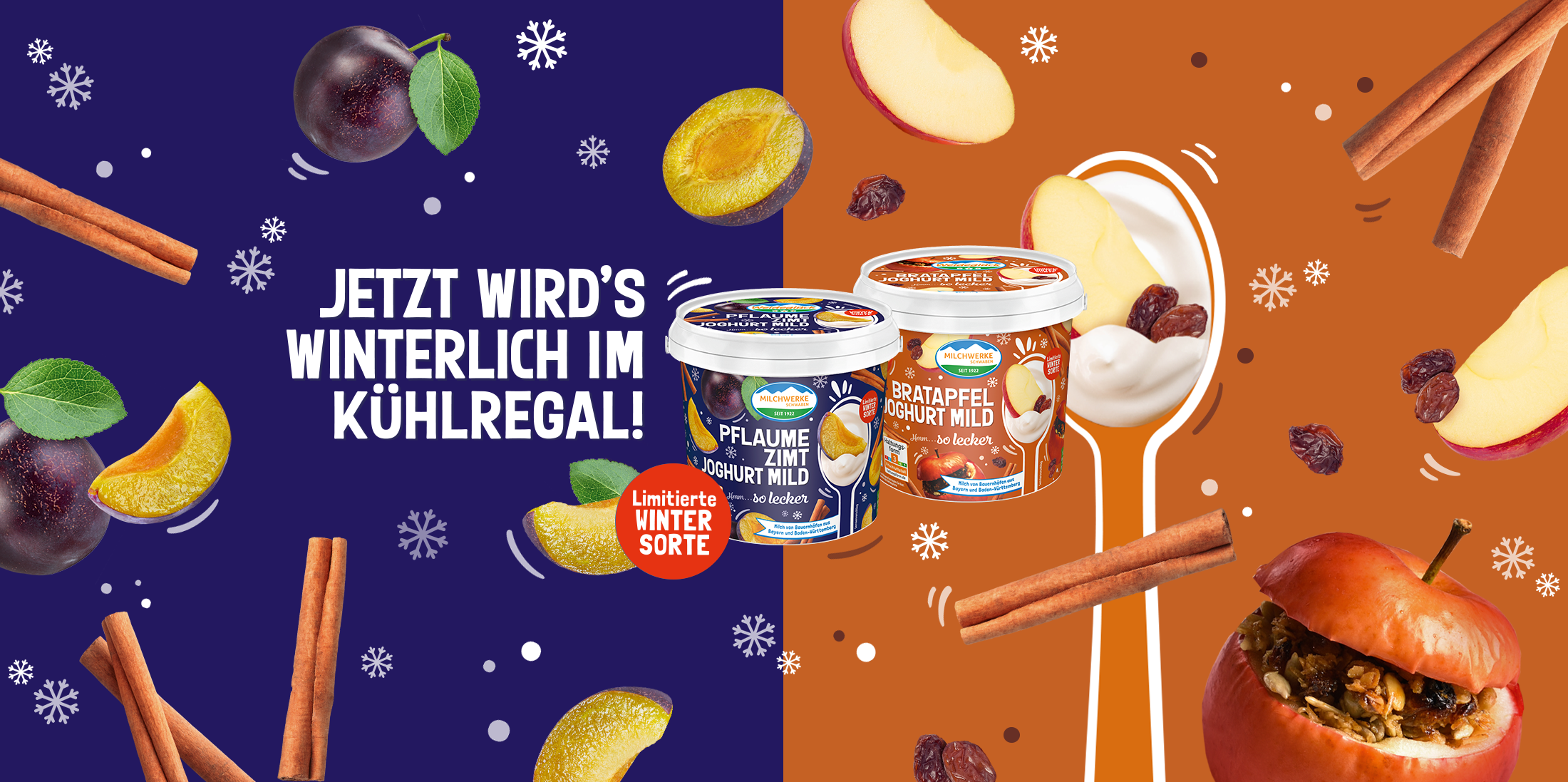 Fruchtjoghurt mild Pflaume-Zimt / Fruchtjoghurt mild Bratapfel